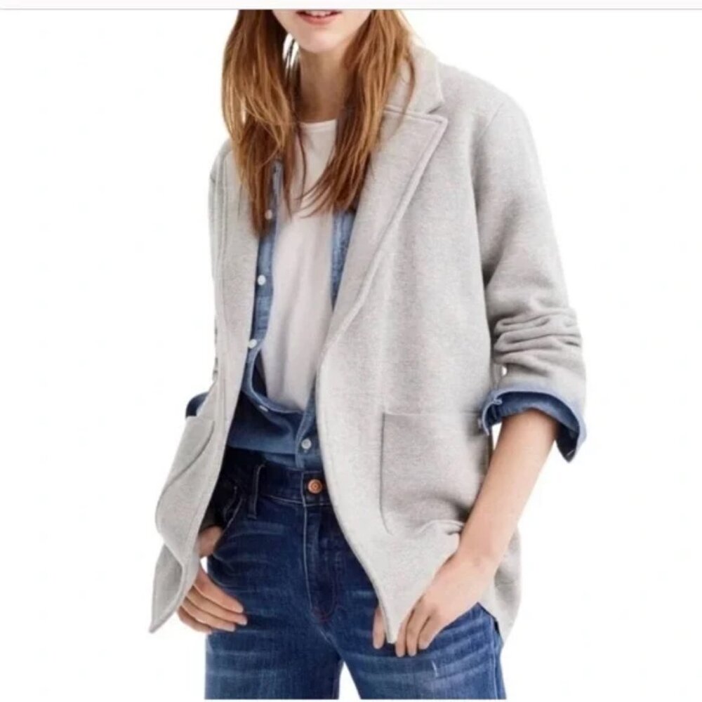 J. Crew gray Sophie knit blazer, S